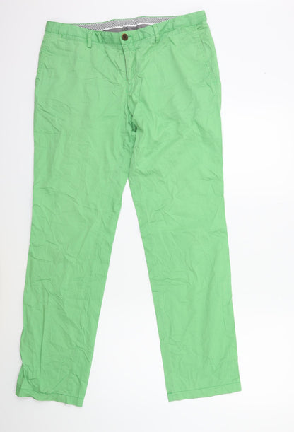 Womens UK Size 34 in Preworn Regular Fit  Green Trousers
