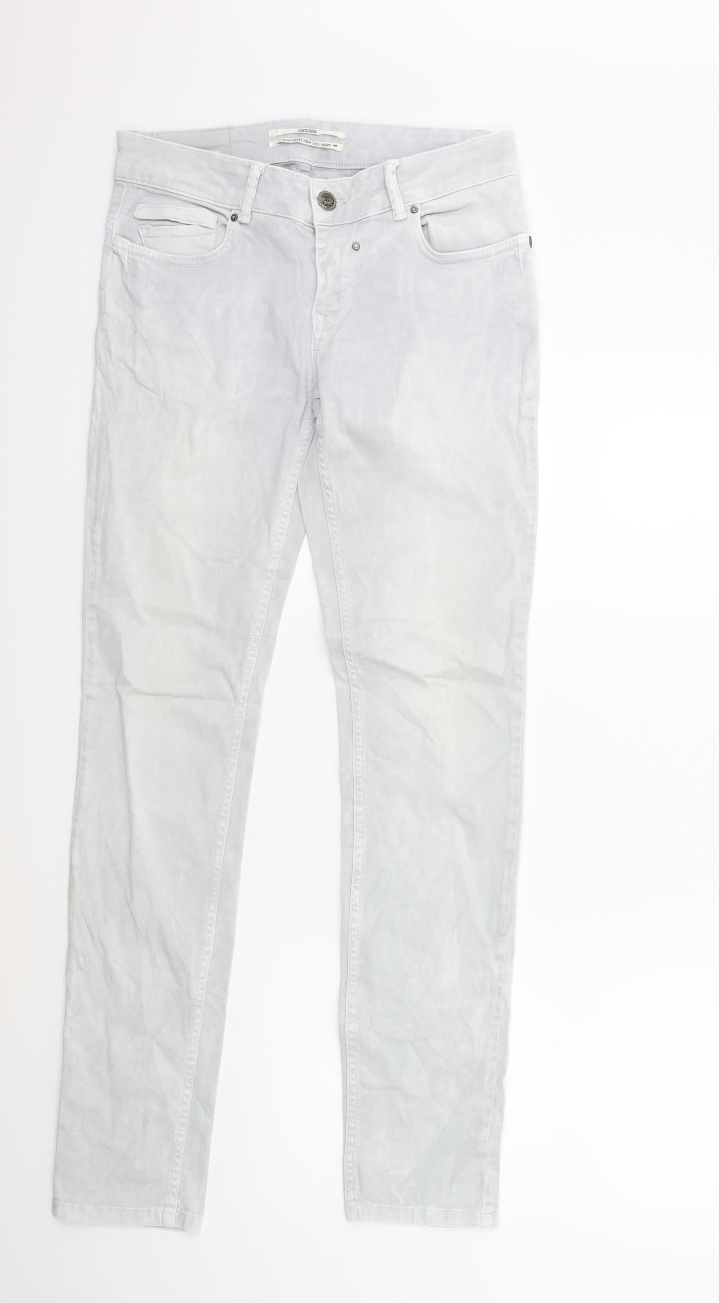 coccara Womens Grey  Denim Skinny Jeans Size 27 in L31 in