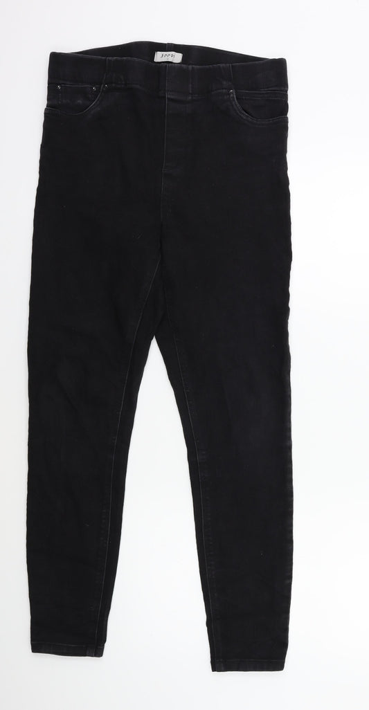 Soon Womens Black  Denim Jegging Jeans Size 12 L28 in