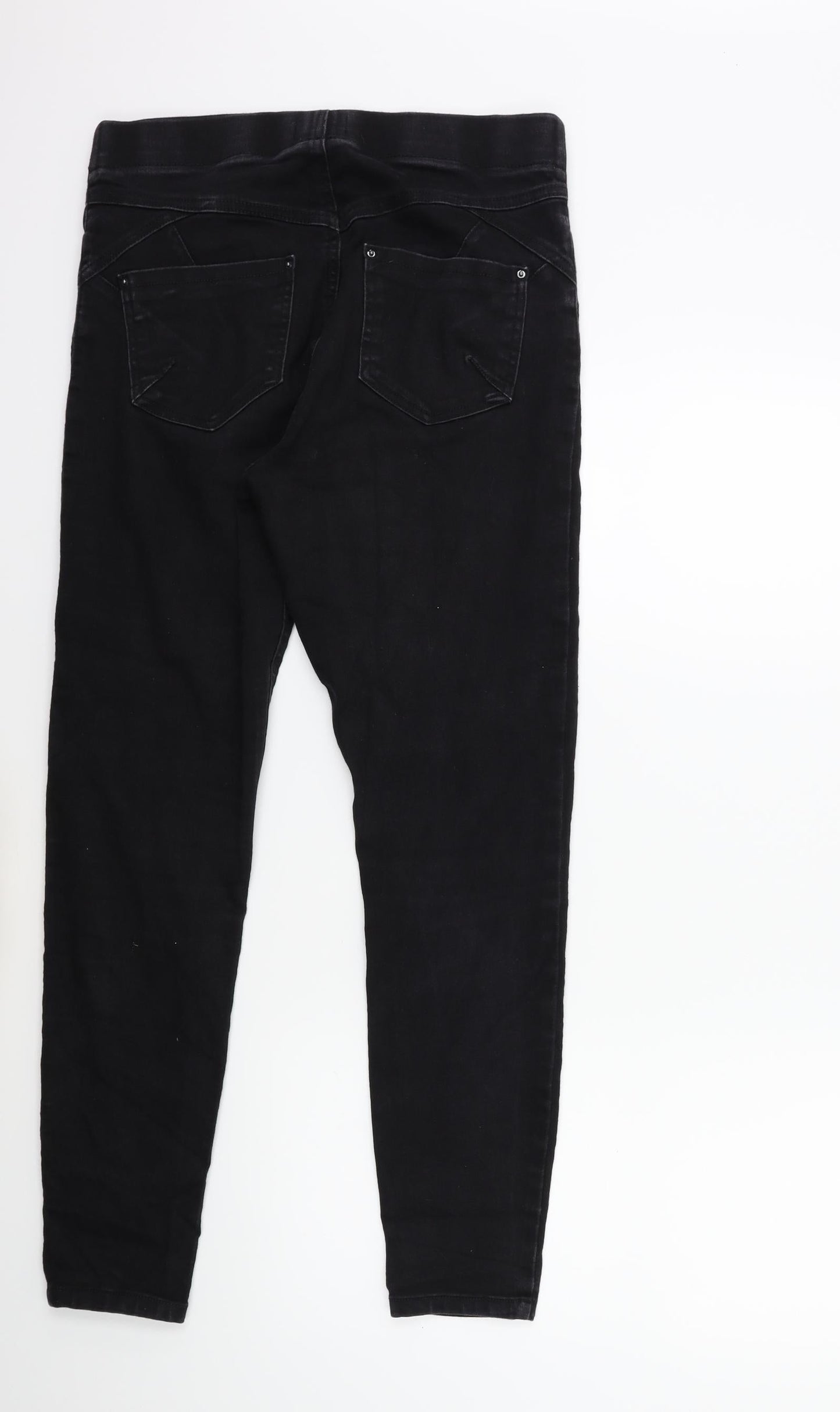 Soon Womens Black  Denim Jegging Jeans Size 12 L28 in