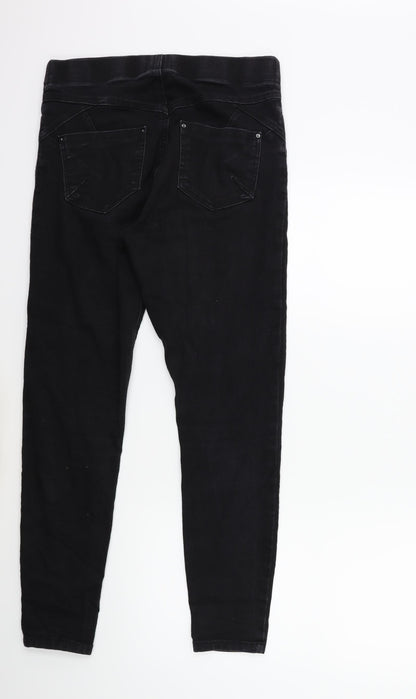 Soon Womens Black  Denim Jegging Jeans Size 12 L28 in