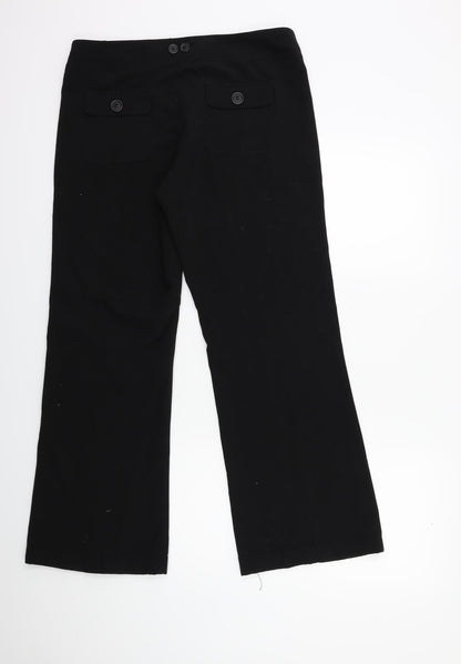 New Look Womens Black   Trousers  Size 12 L28 in