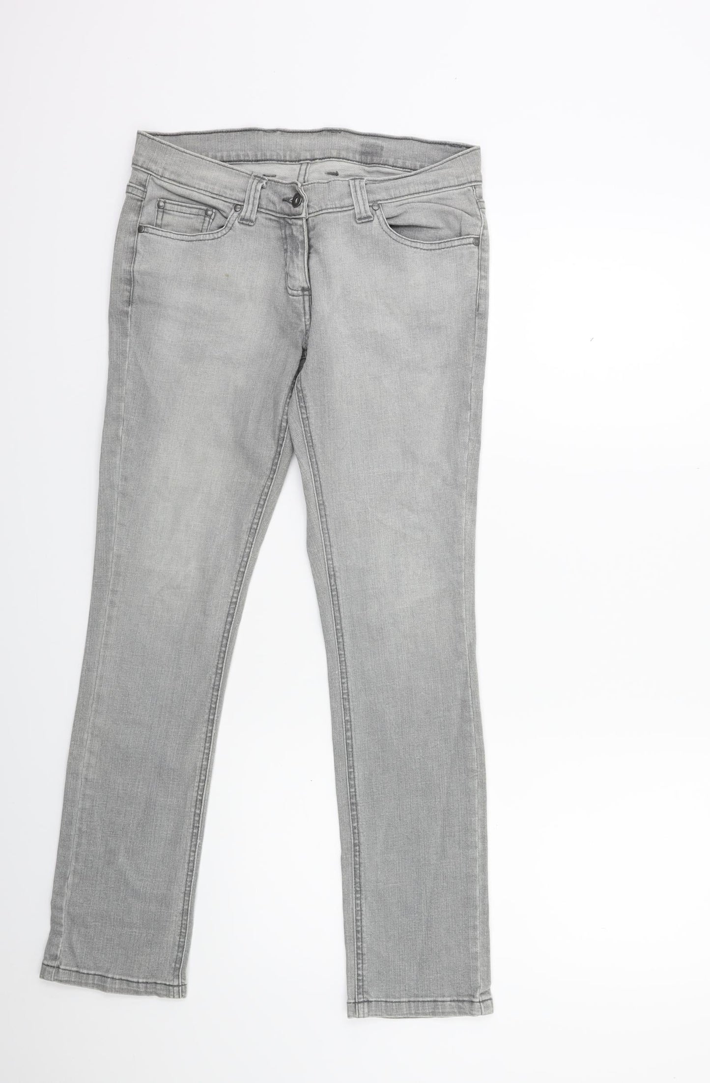 Womens UK Size 28 in Preworn Regular Fit Skinny Grey Jeans