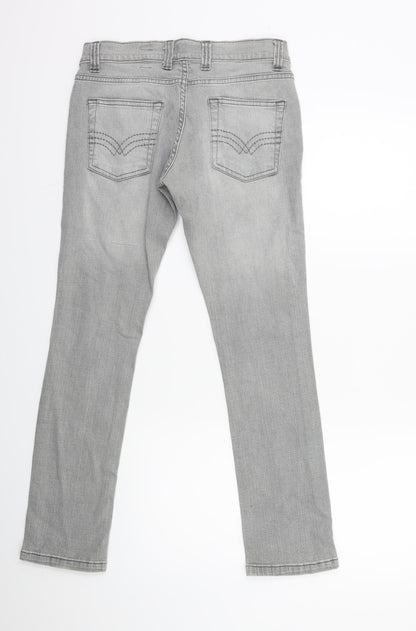 Womens UK Size 28 in Preworn Regular Fit Skinny Grey Jeans