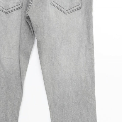 Womens UK Size 28 in Preworn Regular Fit Skinny Grey Jeans