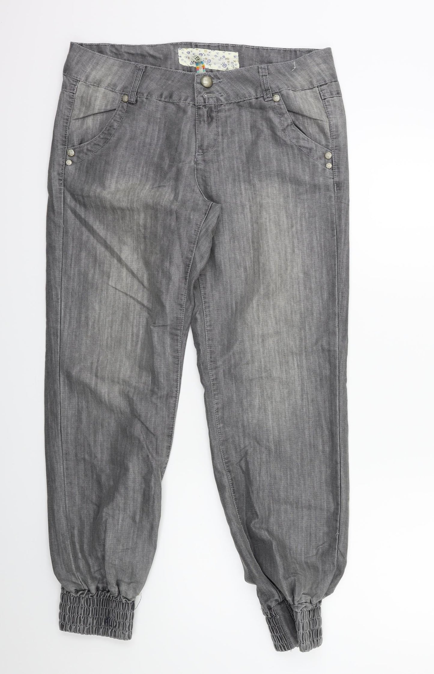 Denim & Co. Womens Grey  Denim Jegging Jeans Size 10 L28 in