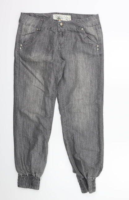 Denim & Co. Womens Grey  Denim Jegging Jeans Size 10 L28 in