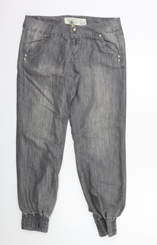 Denim & Co. Womens Grey  Denim Jegging Jeans Size 10 L28 in