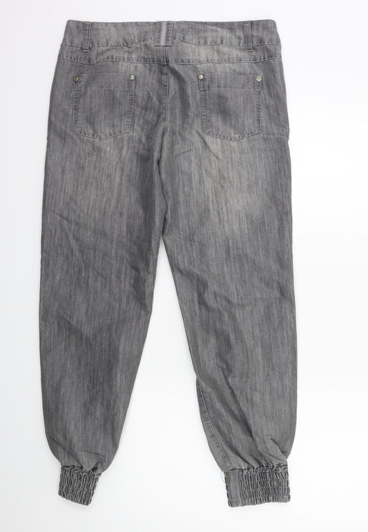 Denim & Co. Womens Grey  Denim Jegging Jeans Size 10 L28 in
