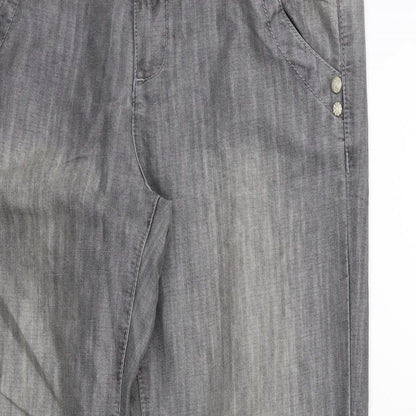 Denim & Co. Womens Grey  Denim Jegging Jeans Size 10 L28 in