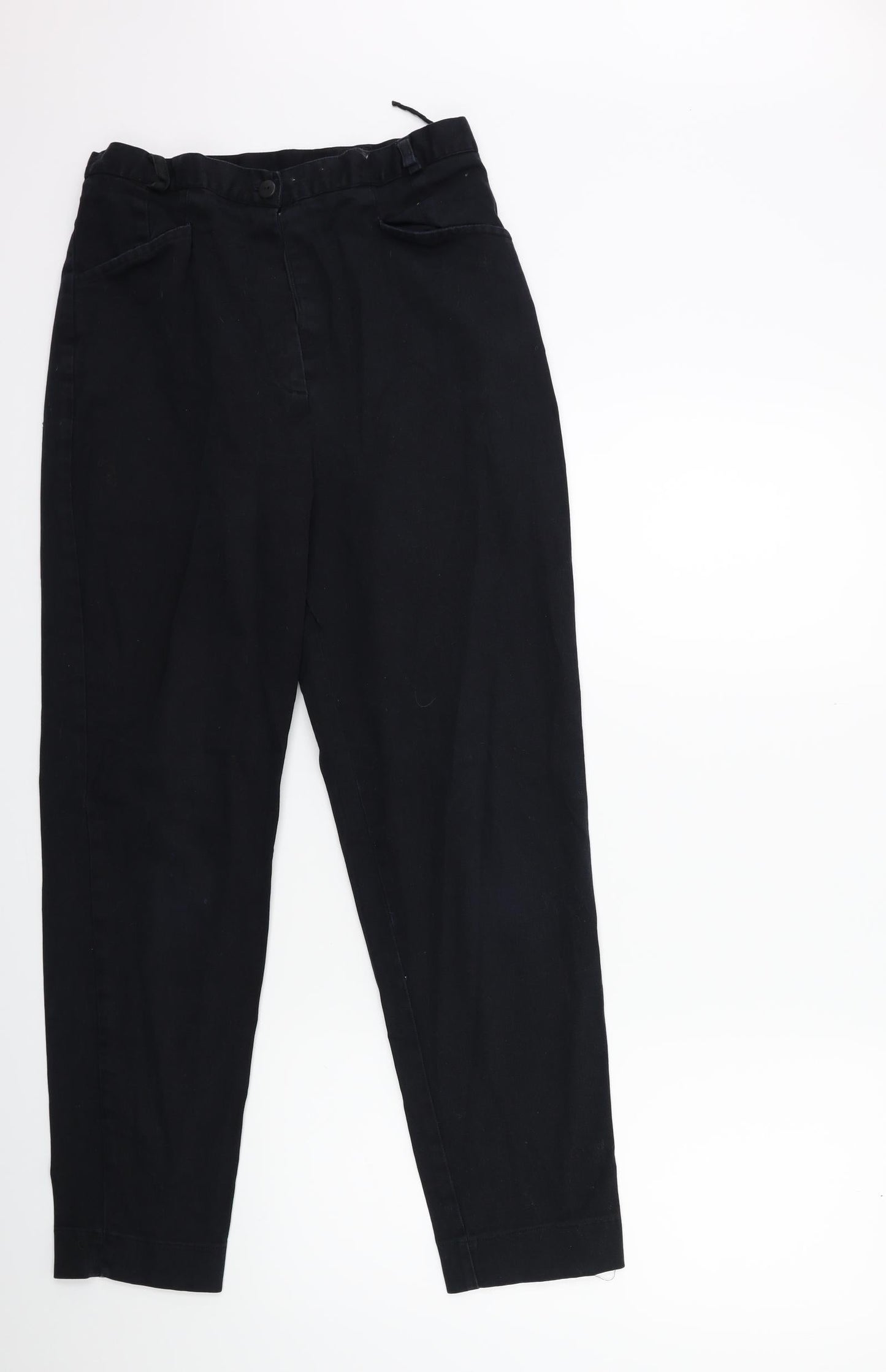 Womens UK Size 14 Preworn Regular Fit  Black Trousers