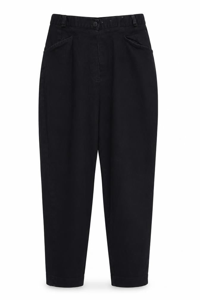 Womens UK Size 14 Preworn Regular Fit  Black Trousers