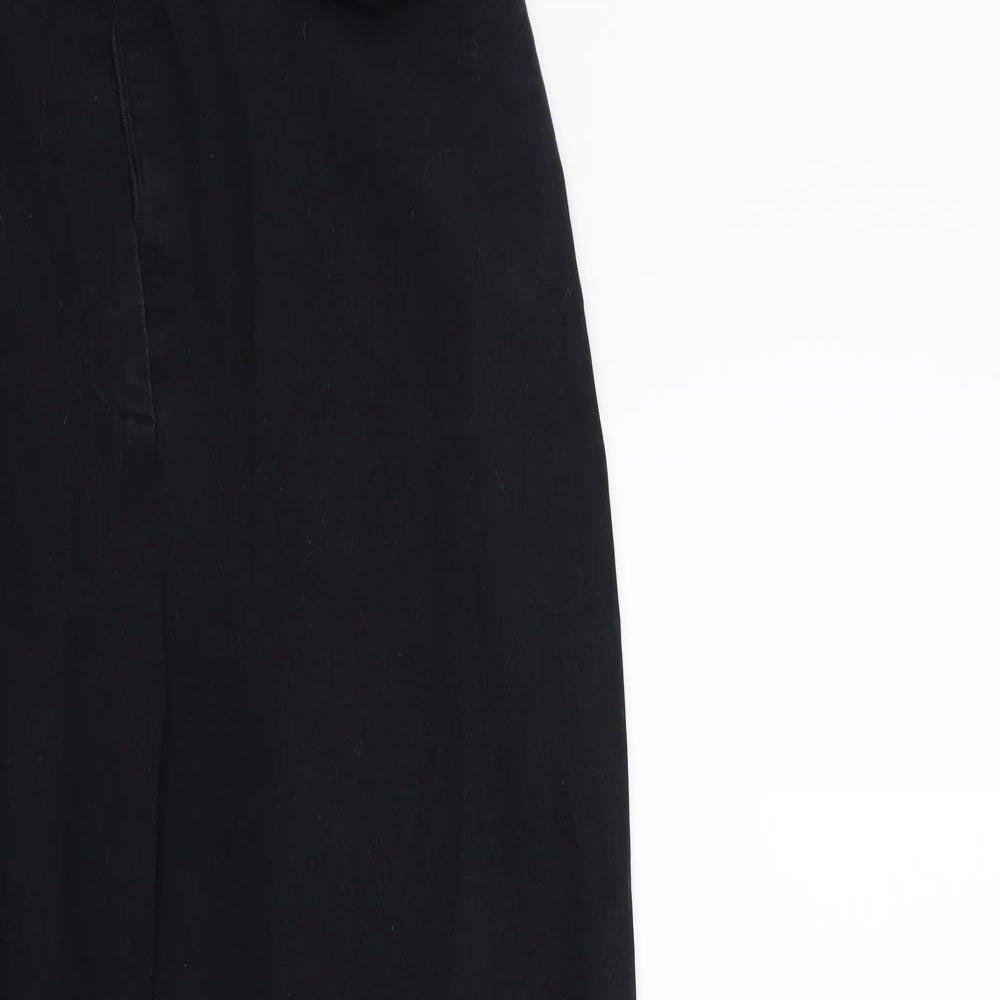 Womens UK Size 14 Preworn Regular Fit  Black Trousers