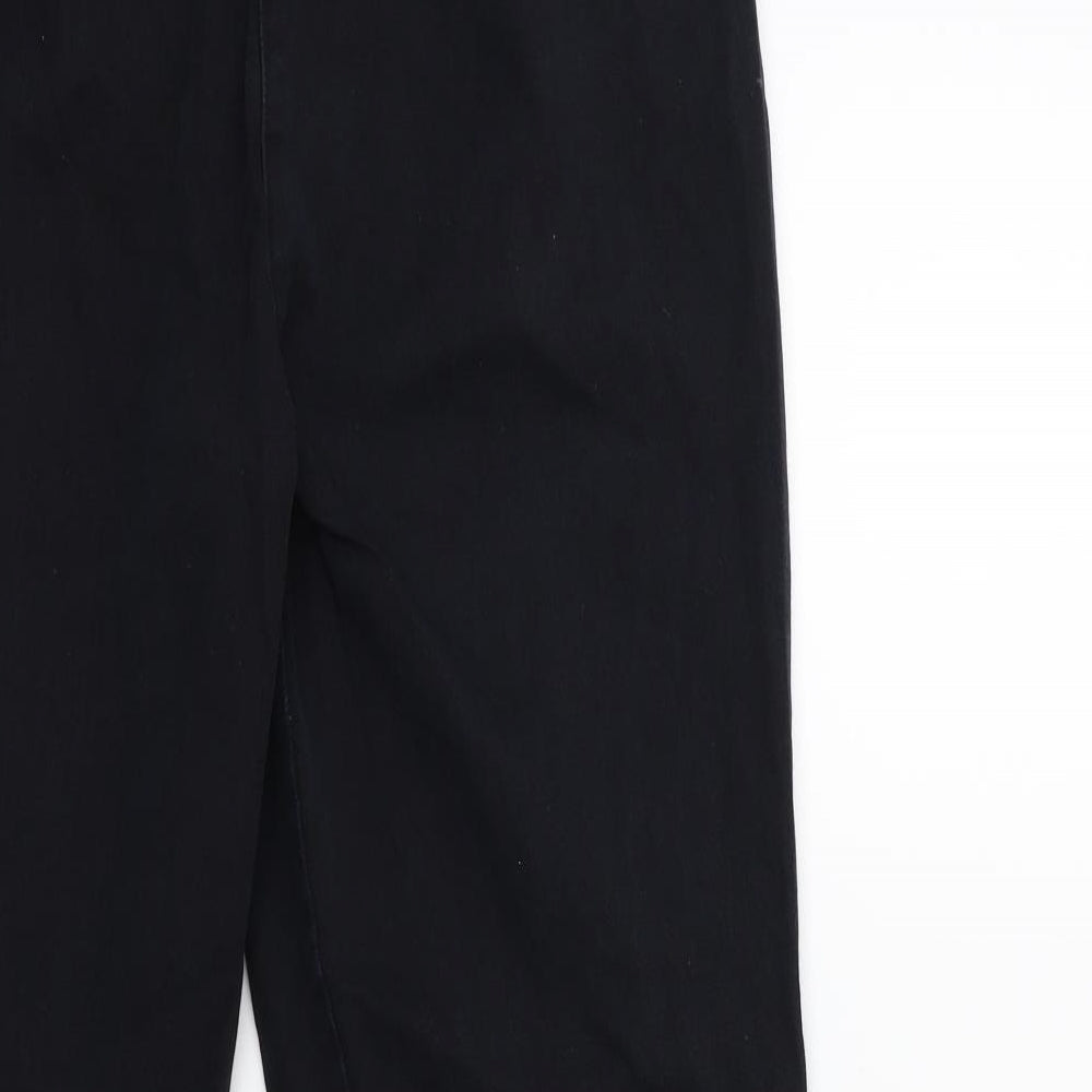 Womens UK Size 14 Preworn Regular Fit  Black Trousers