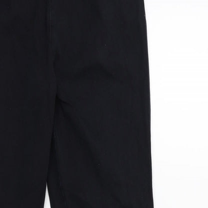 Womens UK Size 14 Preworn Regular Fit  Black Trousers