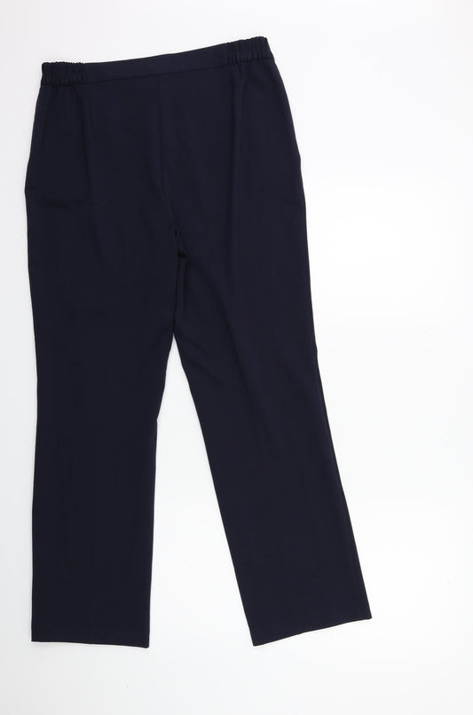 Womens UK Size 12 Marks and Spencer Regular Fit  Blue Trousers