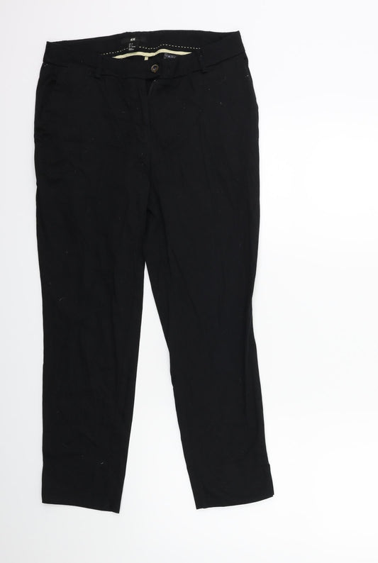 Womens UK Size 8 H&M Regular Fit  Black Trousers