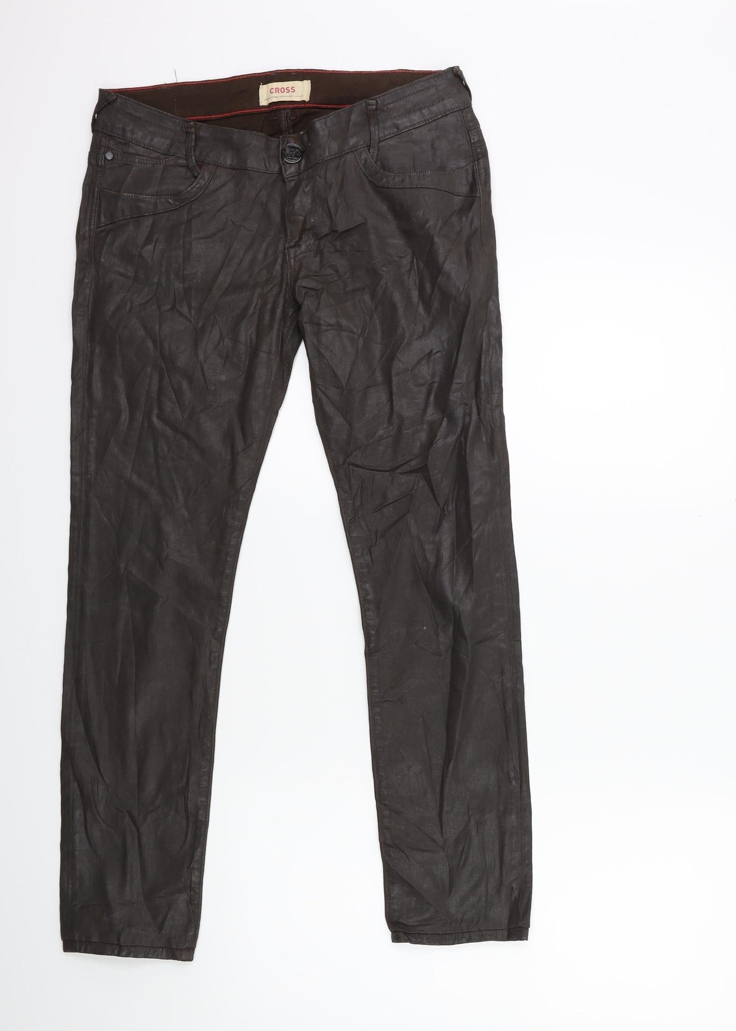 Womens UK Size 10 Preworn Regular Fit  Brown Trousers