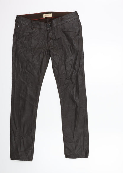 Womens UK Size 10 Preworn Regular Fit  Brown Trousers