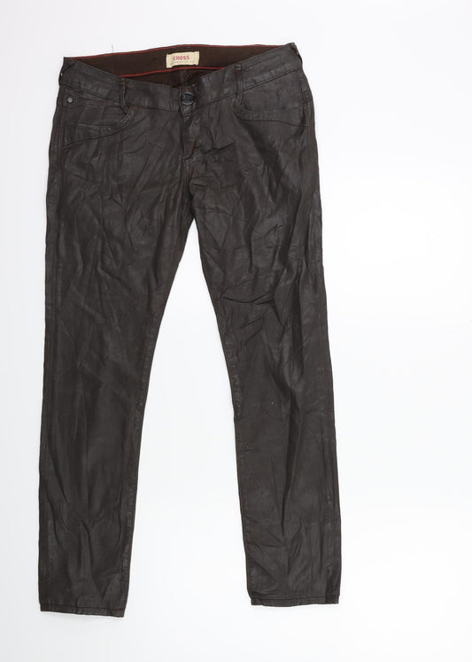 Womens UK Size 10 Preworn Regular Fit  Brown Trousers