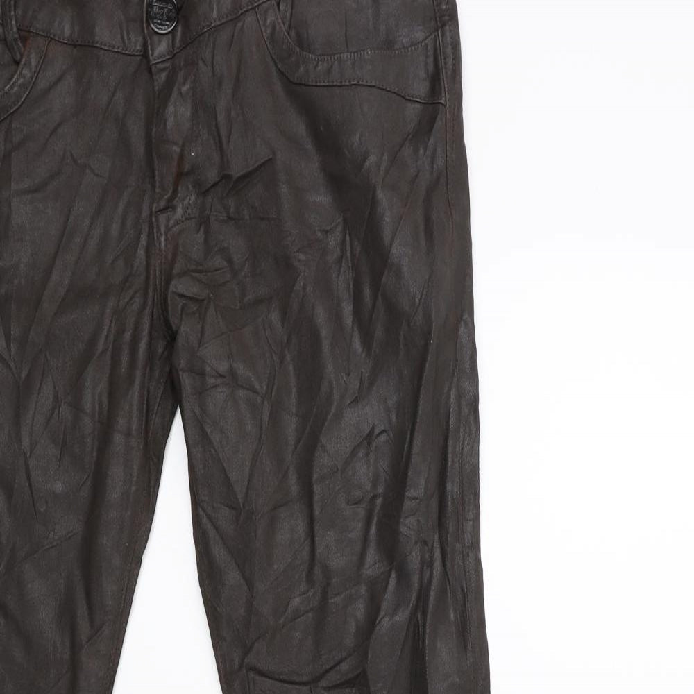 Womens UK Size 10 Preworn Regular Fit  Brown Trousers