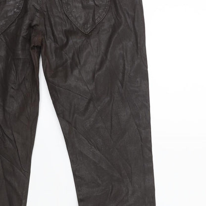Womens UK Size 10 Preworn Regular Fit  Brown Trousers