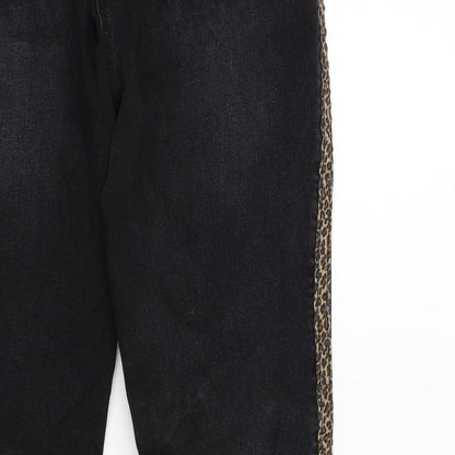 Womens UK Size 12 Papaya Regular Fit Skinny Black Jeans
