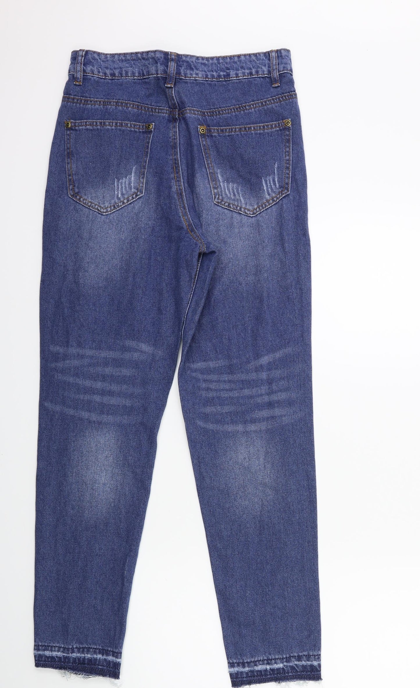 Boohoo Womens Blue  Denim Skinny Jeans Size 10 L28 in