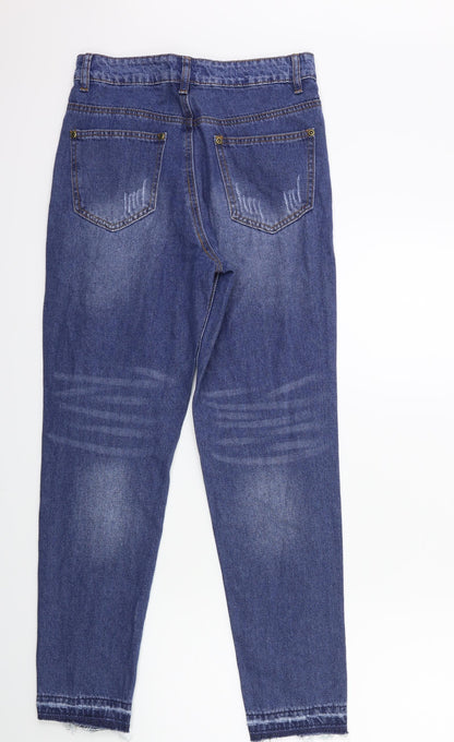 Boohoo Womens Blue  Denim Skinny Jeans Size 10 L28 in