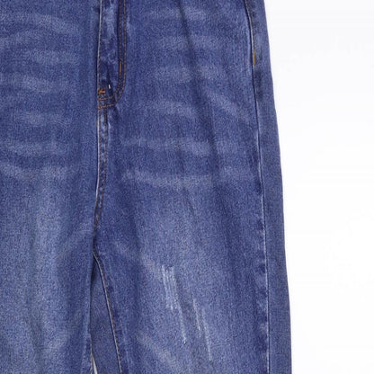 Boohoo Womens Blue  Denim Skinny Jeans Size 10 L28 in