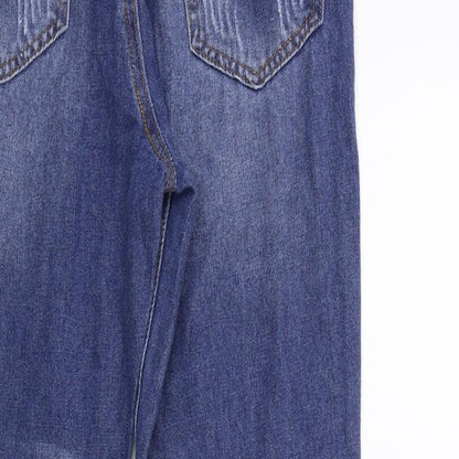 Boohoo Womens Blue  Denim Skinny Jeans Size 10 L28 in