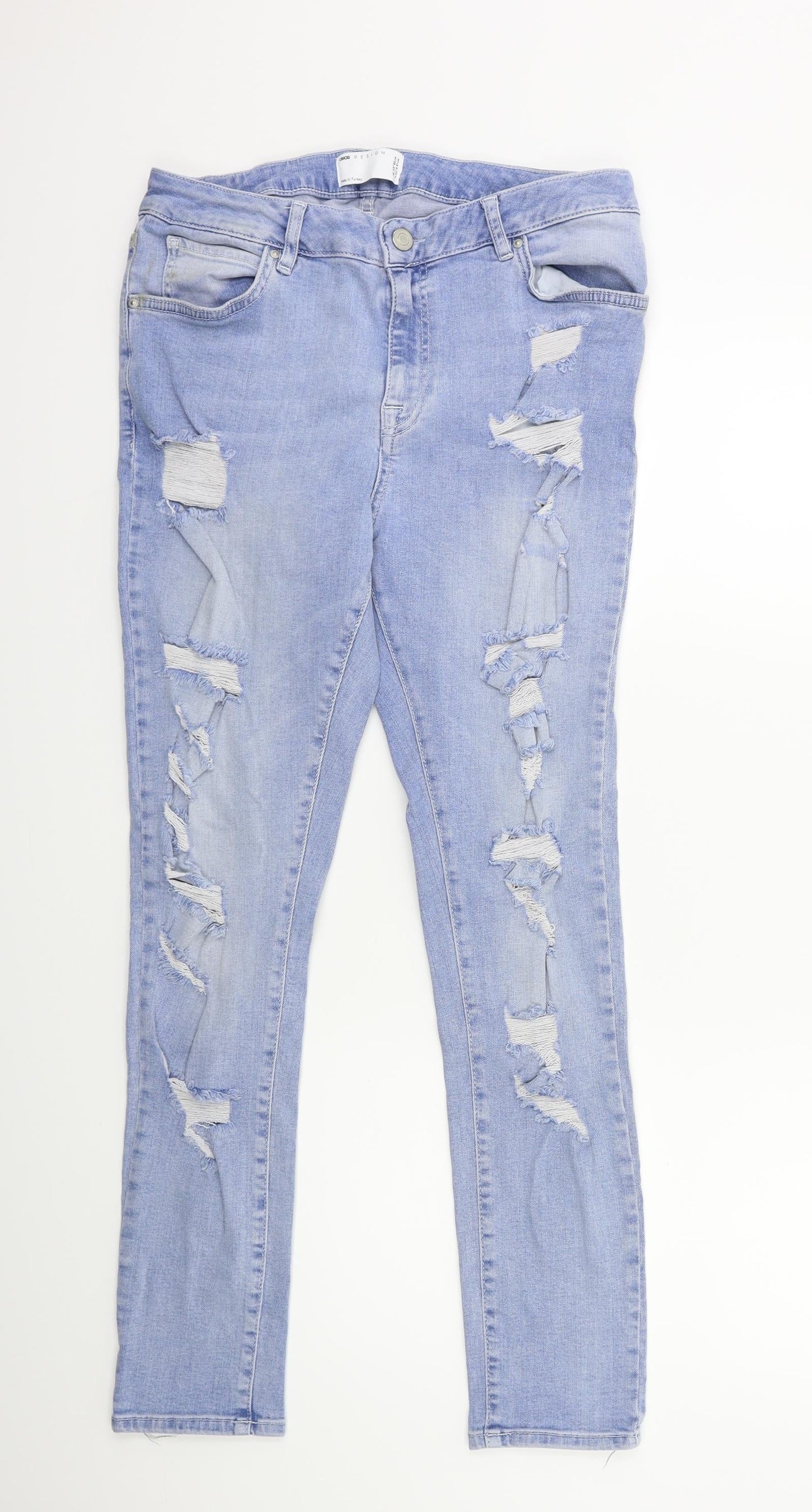 ASOS Womens Blue  Denim Skinny Jeans Size 34 in L32 in