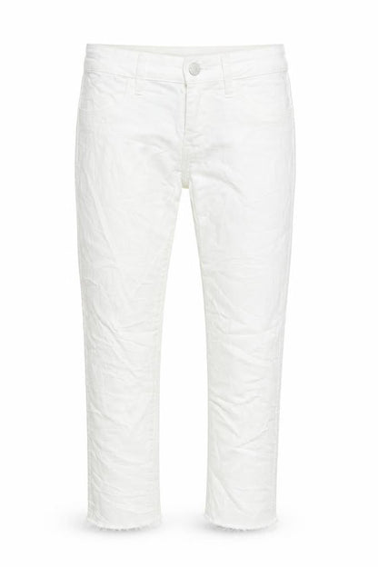 Womens UK Size 29 in H&M Regular Fit Cropped White Jeans