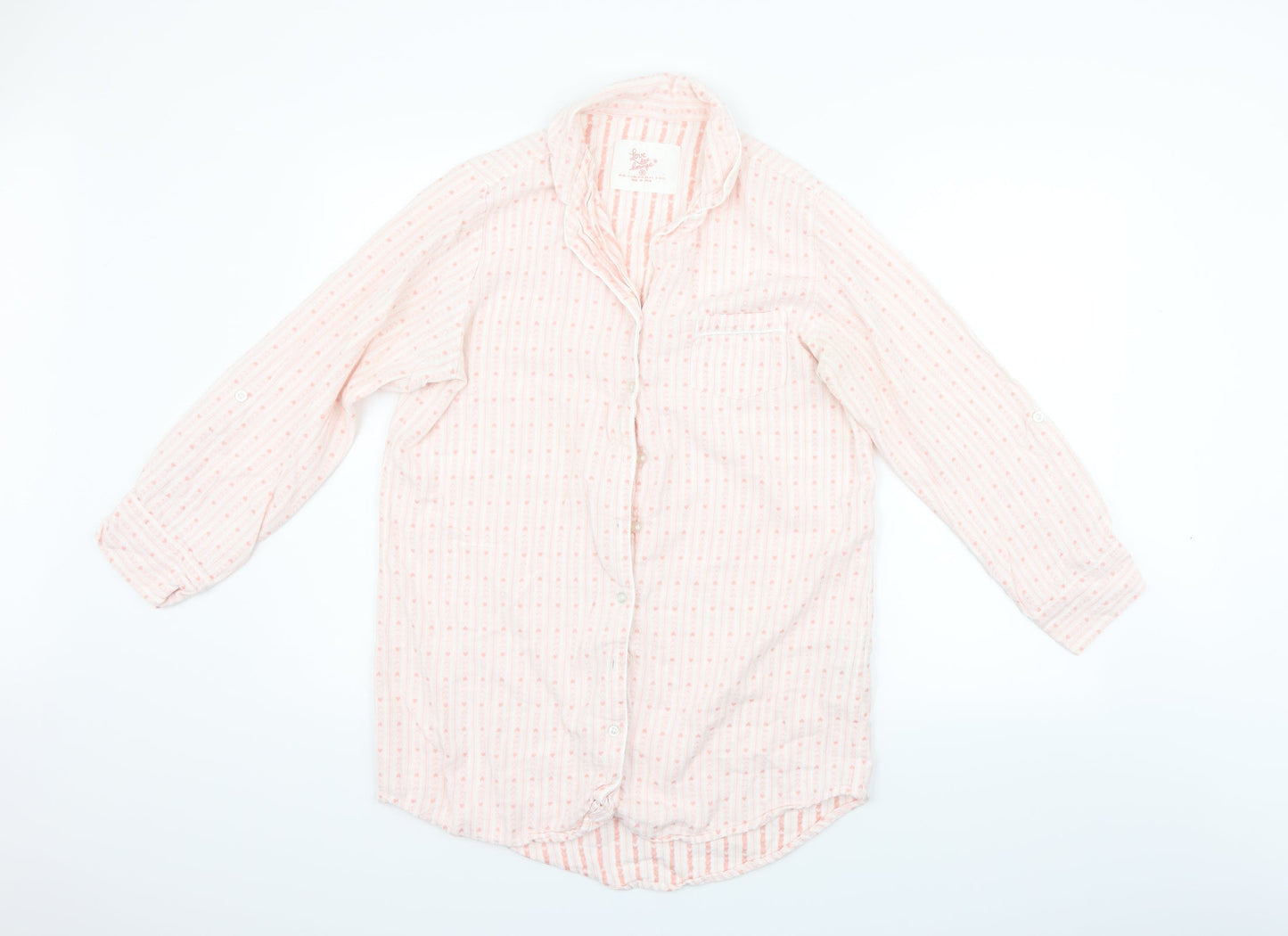 Love to lounge Womens Pink Geometric  Top Pyjama Top Size S