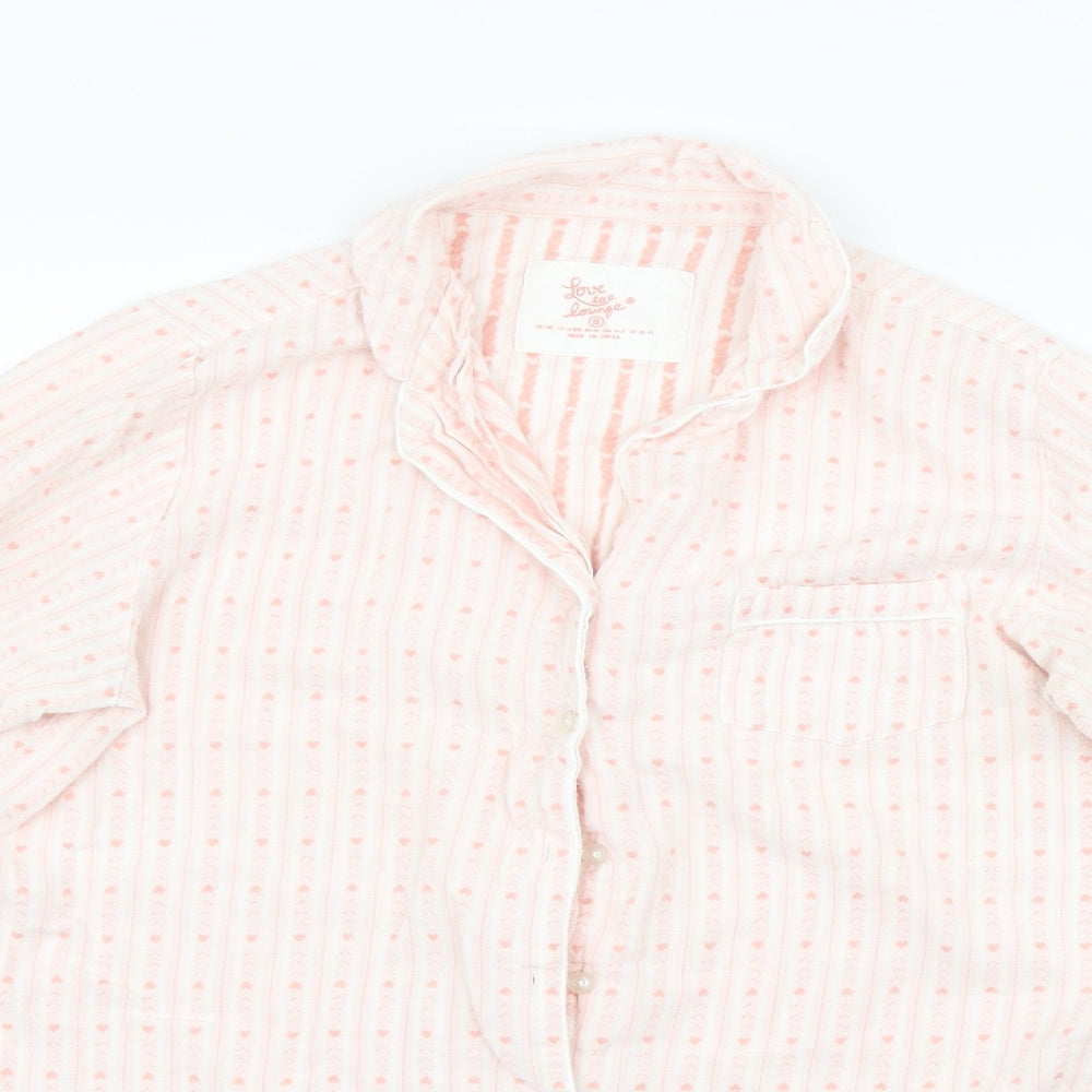 Love to lounge Womens Pink Geometric  Top Pyjama Top Size S