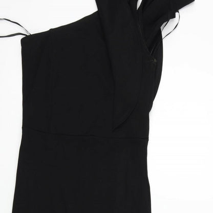 Preworn Womens Black   Fit & Flare  Size M  - One shoulder