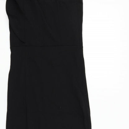 Preworn Womens Black   Fit & Flare  Size M  - One shoulder