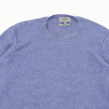 Marks and Spencer Mens Blue   Pullover Jumper Size M