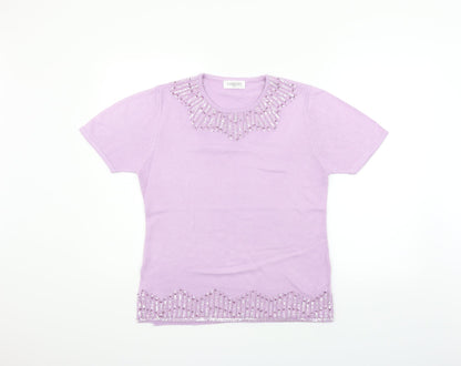 FABRIZIO Womens Purple   Pullover Jumper Size M
