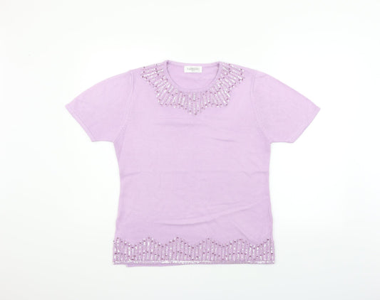 FABRIZIO Womens Purple   Pullover Jumper Size M