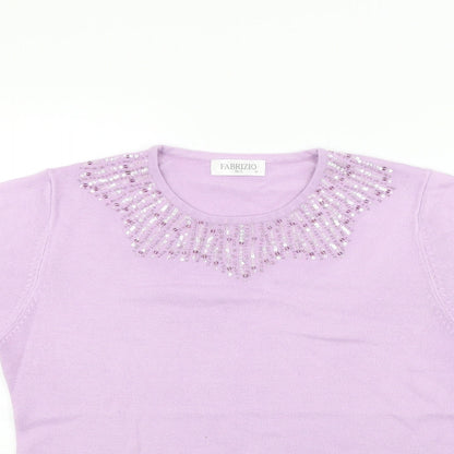 FABRIZIO Womens Purple   Pullover Jumper Size M