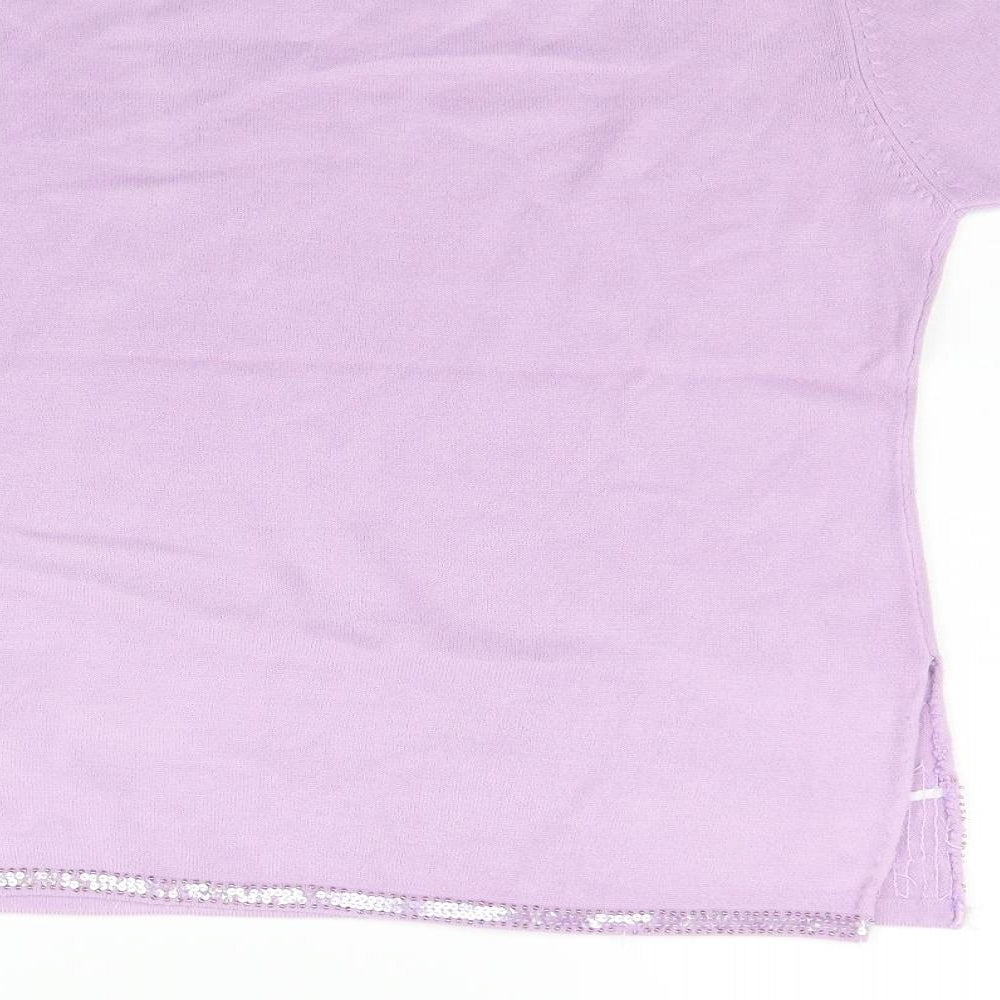 FABRIZIO Womens Purple   Pullover Jumper Size M