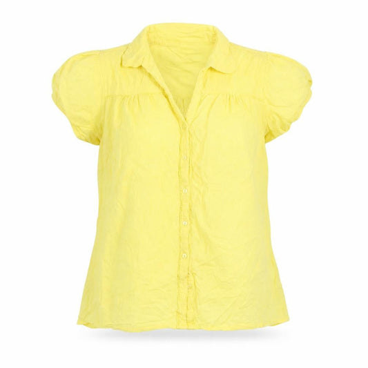 East Coast Womens Yellow   Basic Button-Up Size L