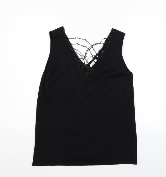 ELVI Womens Black   Vest Jumper Size M