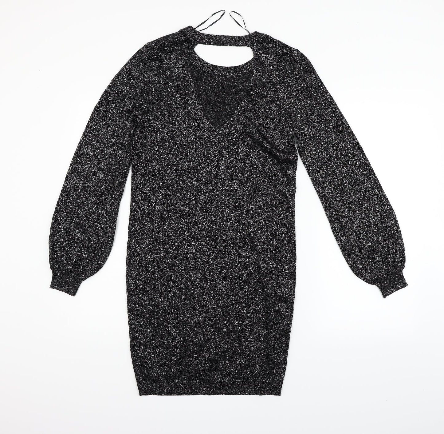 George Womens Black Houndstooth  Fit & Flare  Size 10