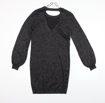 George Womens Black Houndstooth  Fit & Flare  Size 10