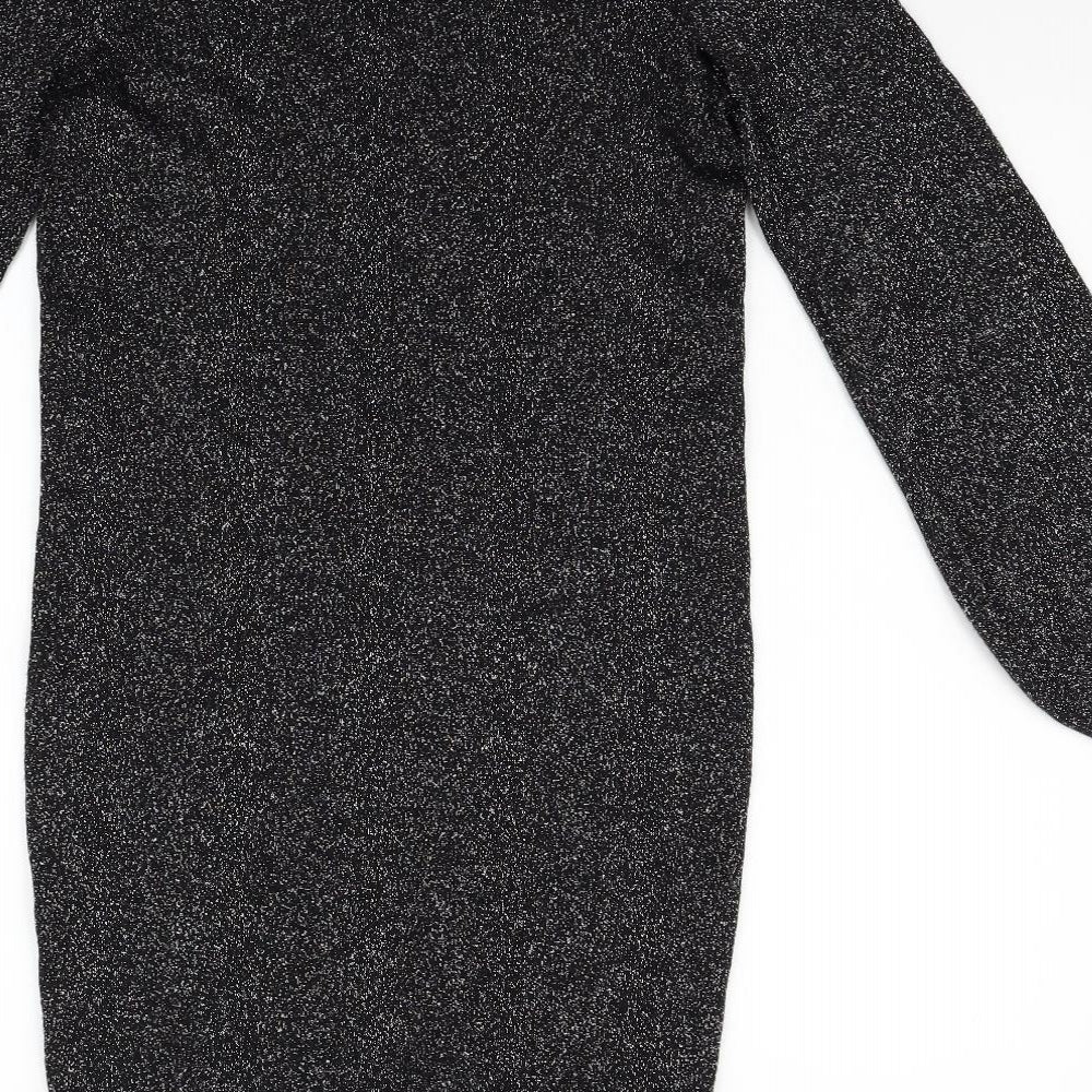 George Womens Black Houndstooth  Fit & Flare  Size 10