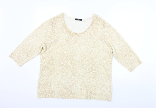 BM Womens Beige   Pullover Jumper Size L
