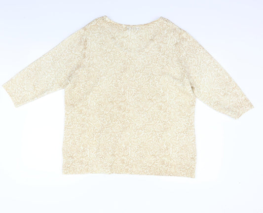 BM Womens Beige   Pullover Jumper Size L