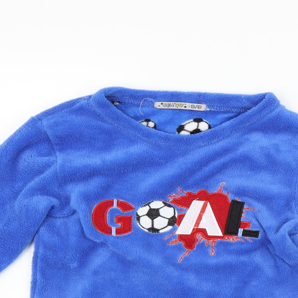 Chill Out Boys Blue   Pullover Hoodie Size 8-9 Years